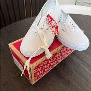 Vans White Canvas Sneakers